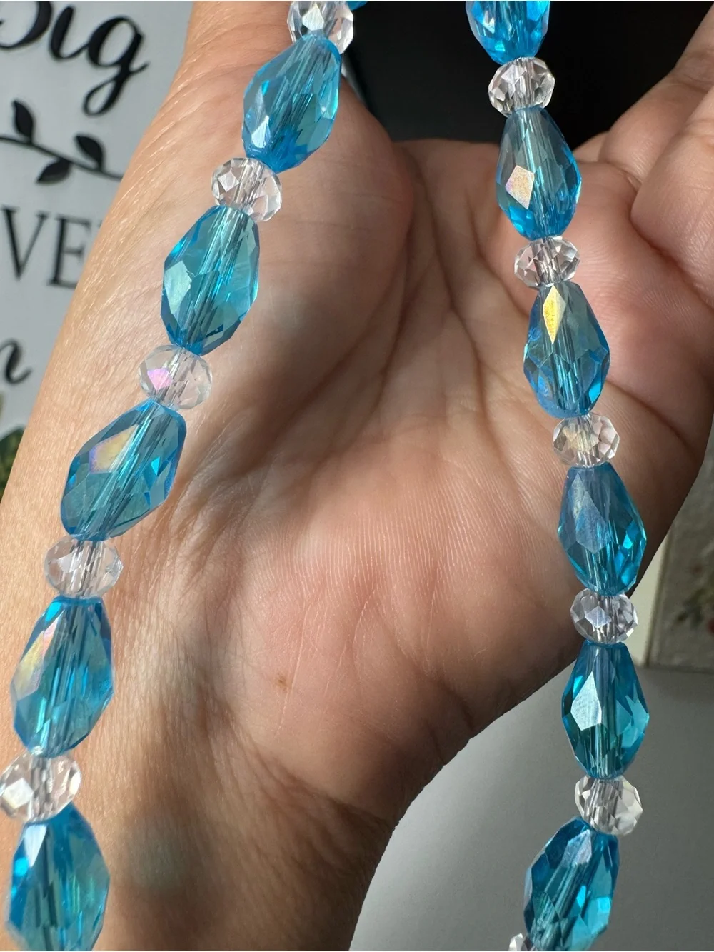 Bling Bling Crystal and Blue Phone/Key/Bag Chain #P1078