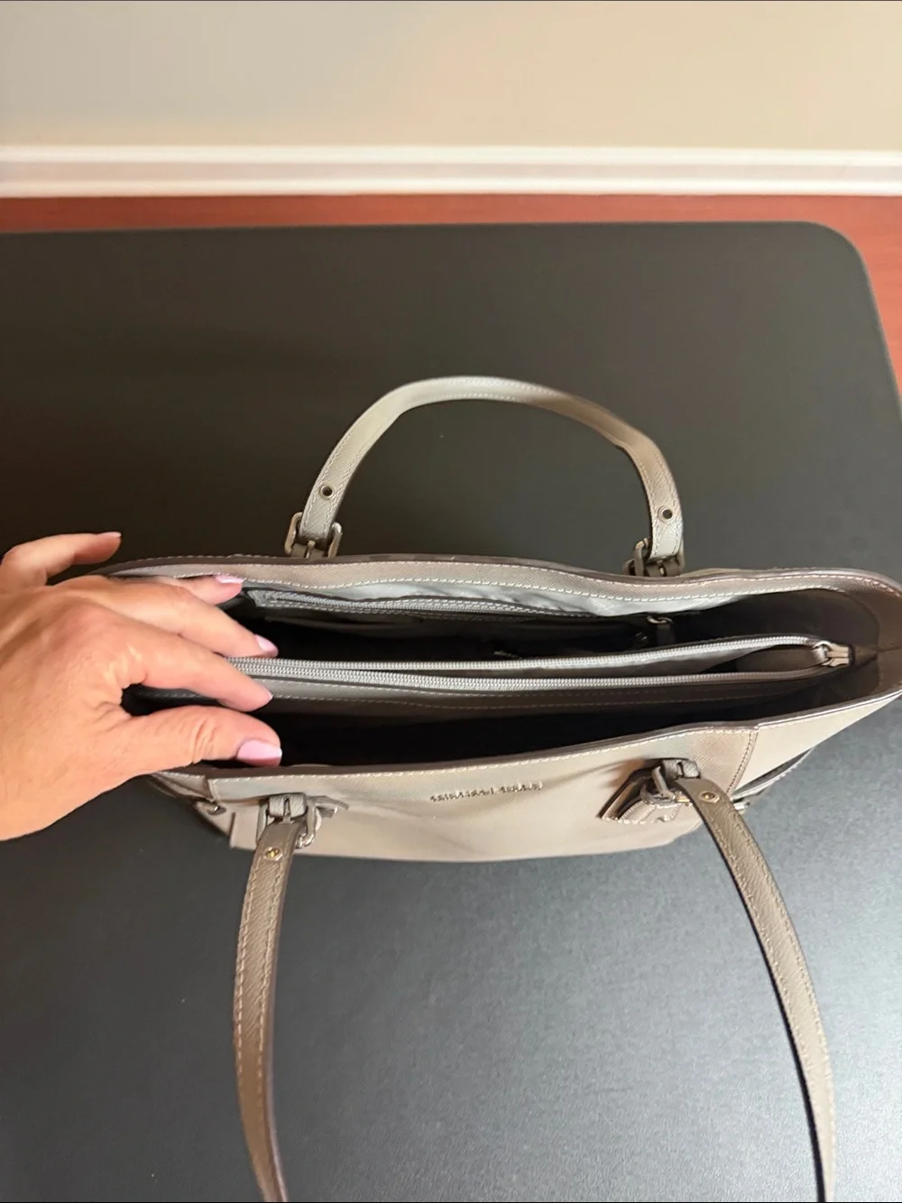Michael Kors Light Taupe Saffiano Leather Tote
