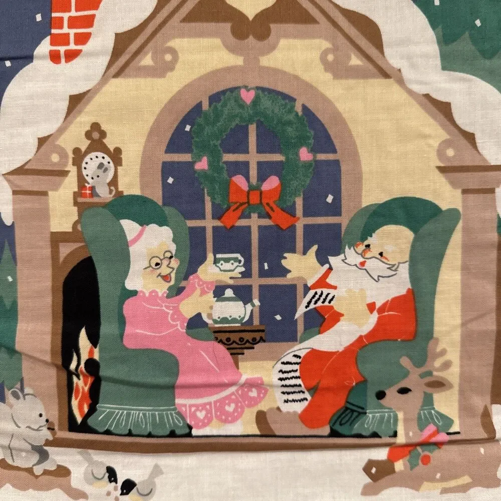 Vtg 1980s Avon Advent Calendar Fabric Pockets Countdown to Christmas No Mouse