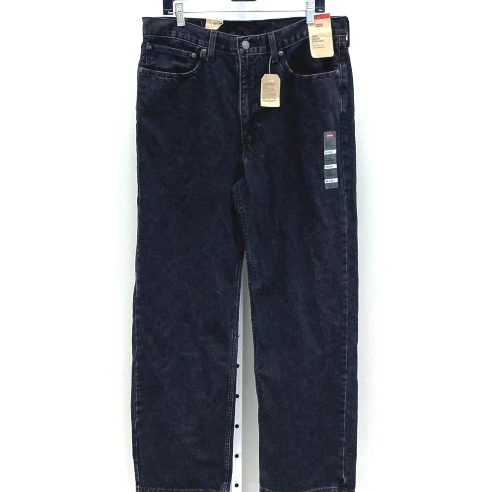Levi's 565 Loose Straight Blk Jeans Men's SZ 34/32