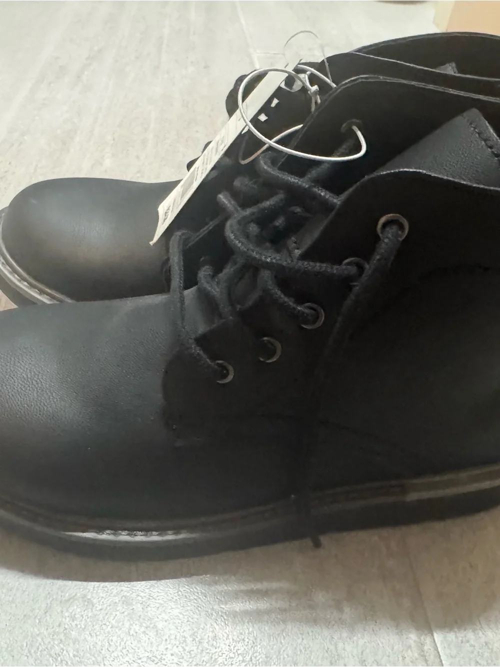 Cat & Jack Black Lace-Up Kids Ankle Boots