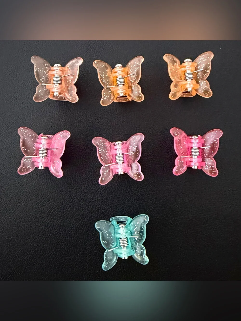 7 Mini Butterfly Glitter Hair Clips 🦋 #90s #y2k vibes