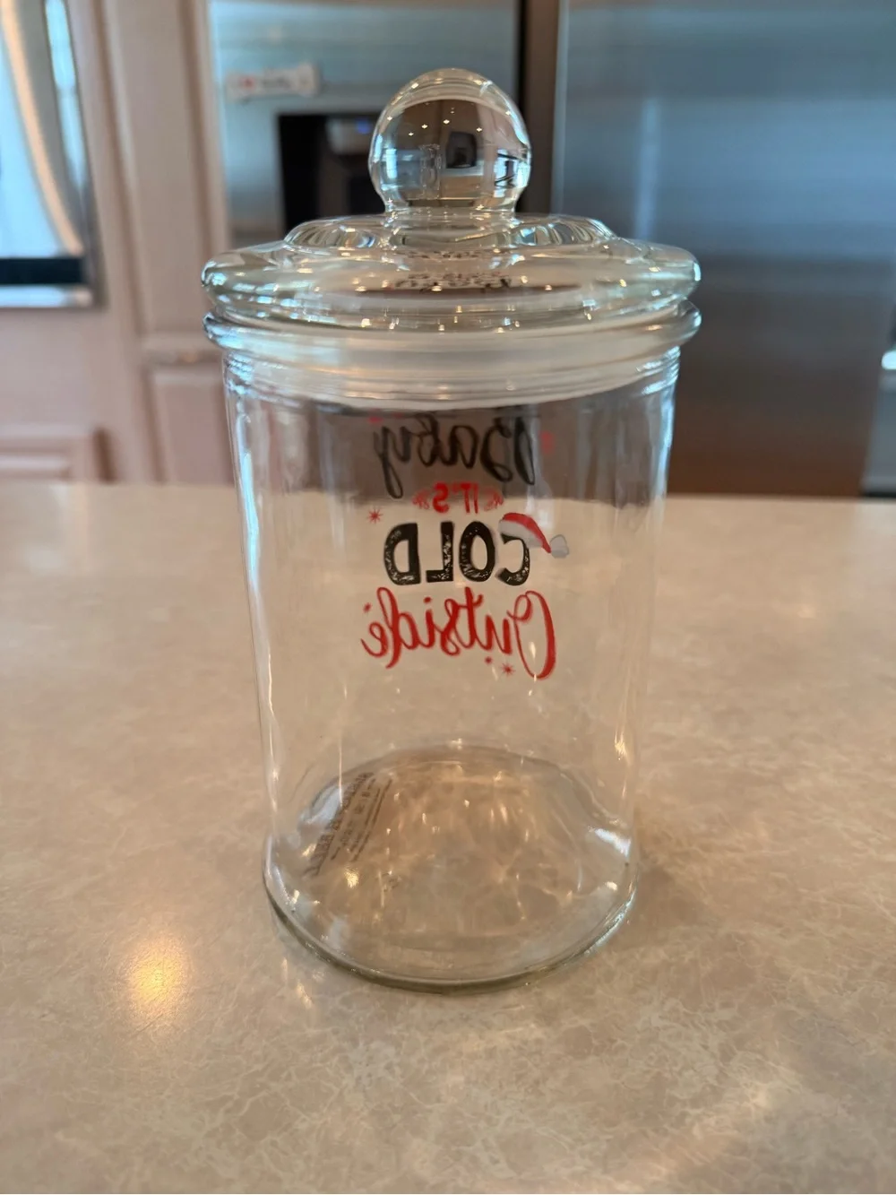 Sleigh Bell Bistro glass jar