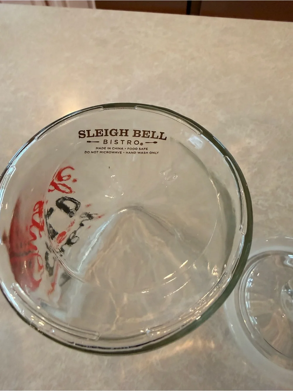 Sleigh Bell Bistro glass jar