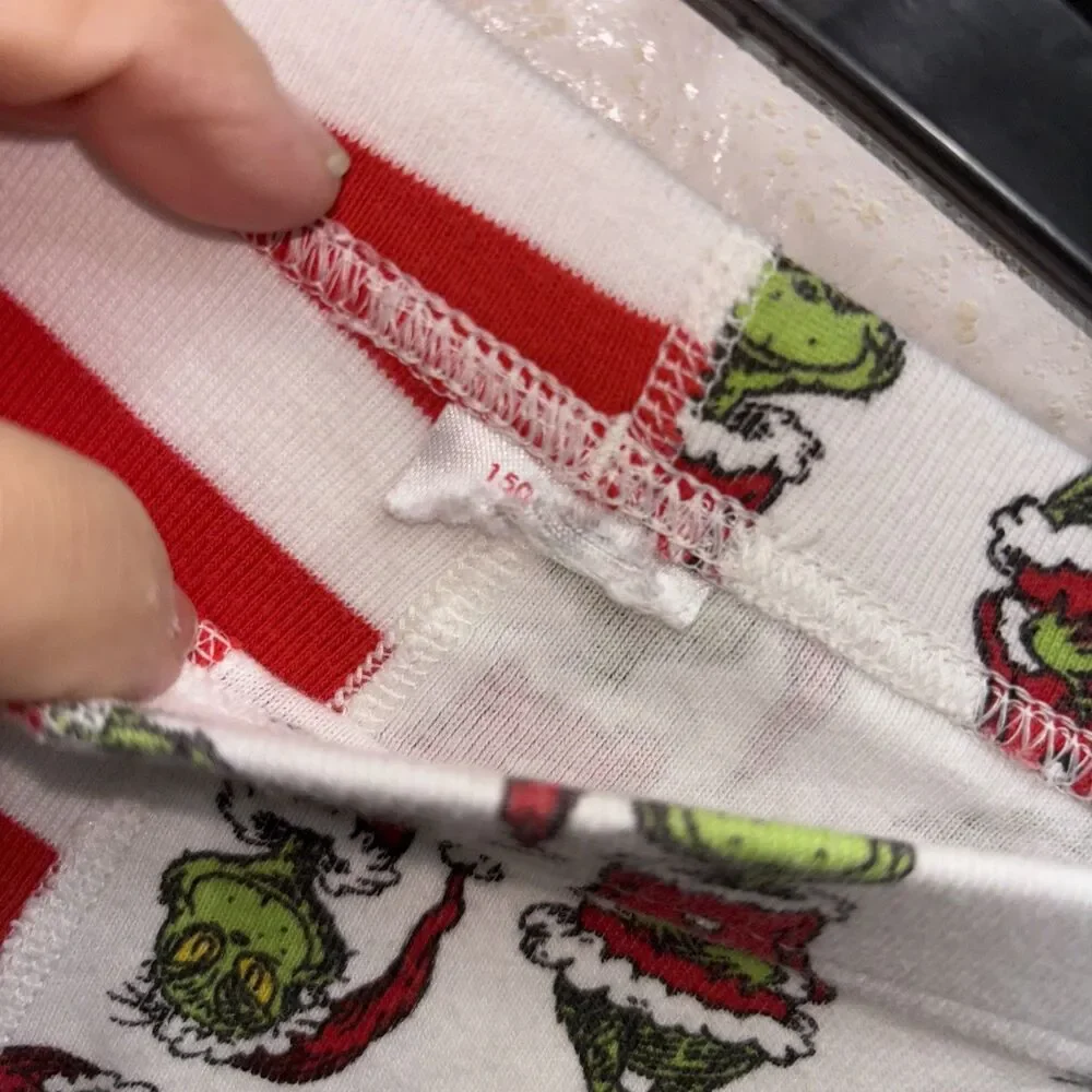 Hanna Andersson Dr. Seuss Grinch Pajamas Set Organic Cotton Unisex 14 Child