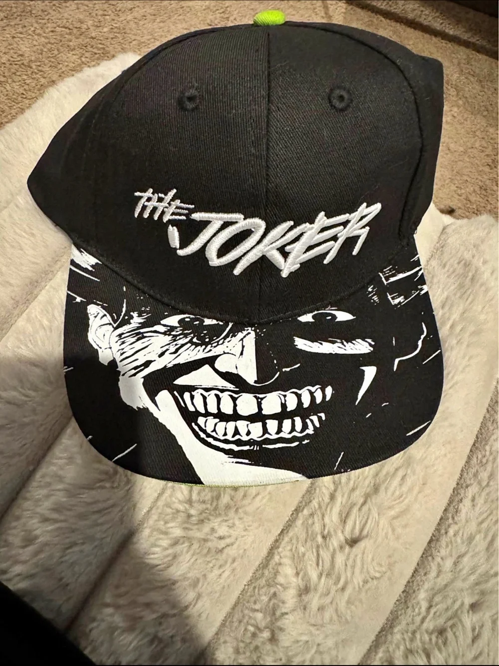 Black & White 'The Joker' Graphic Kids Snapback Hat