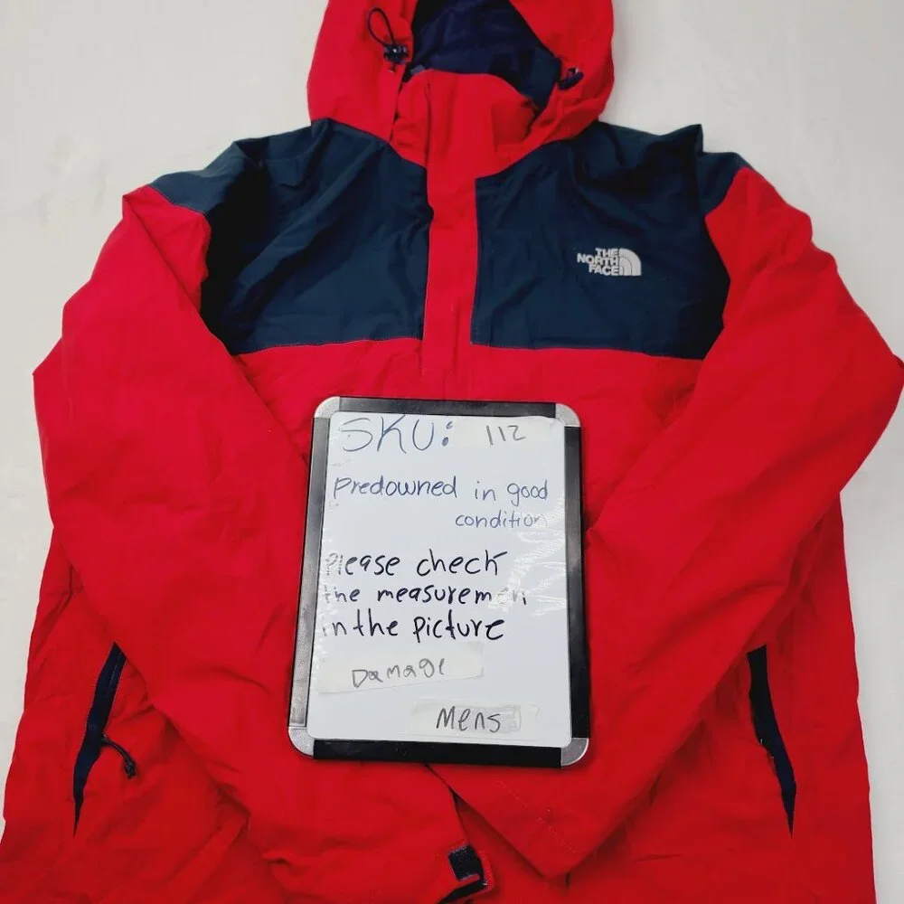 The North Face Men's Black Red Arashi Li Hooded Parka Winter Snow Jacket Size XL