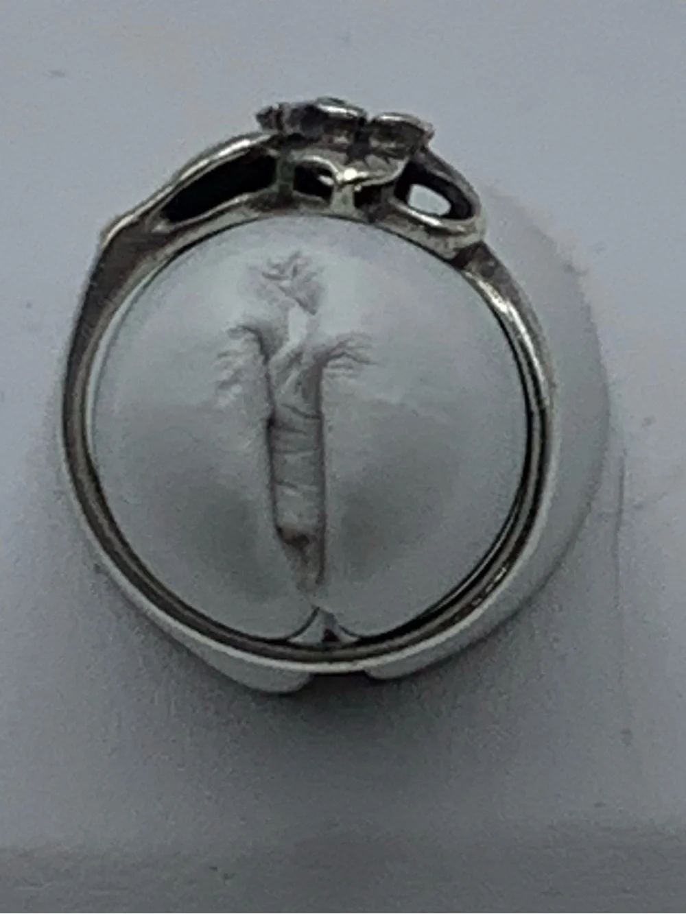 Vintage Shube's Sterling Silver Flower Leaf Ring Size 4.75