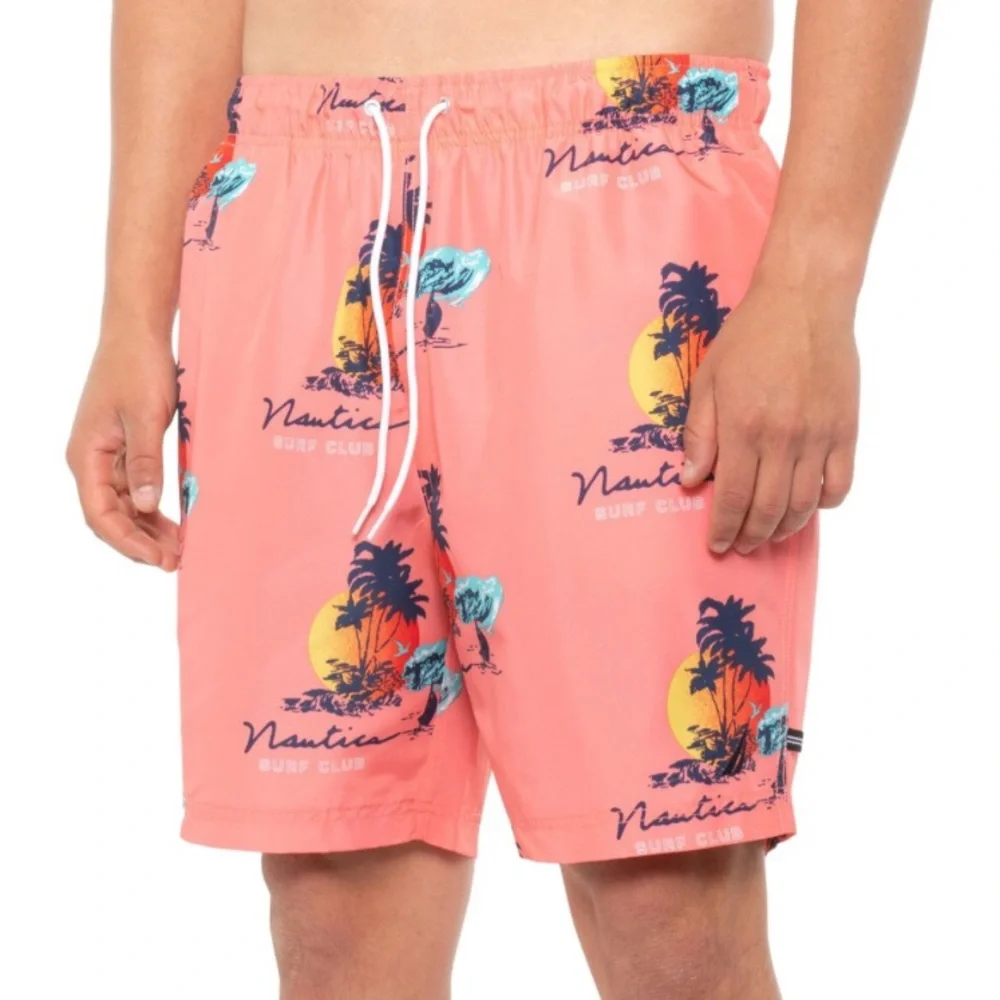 🆕 Nautica Island Print Swim Trunks size XXL (89)