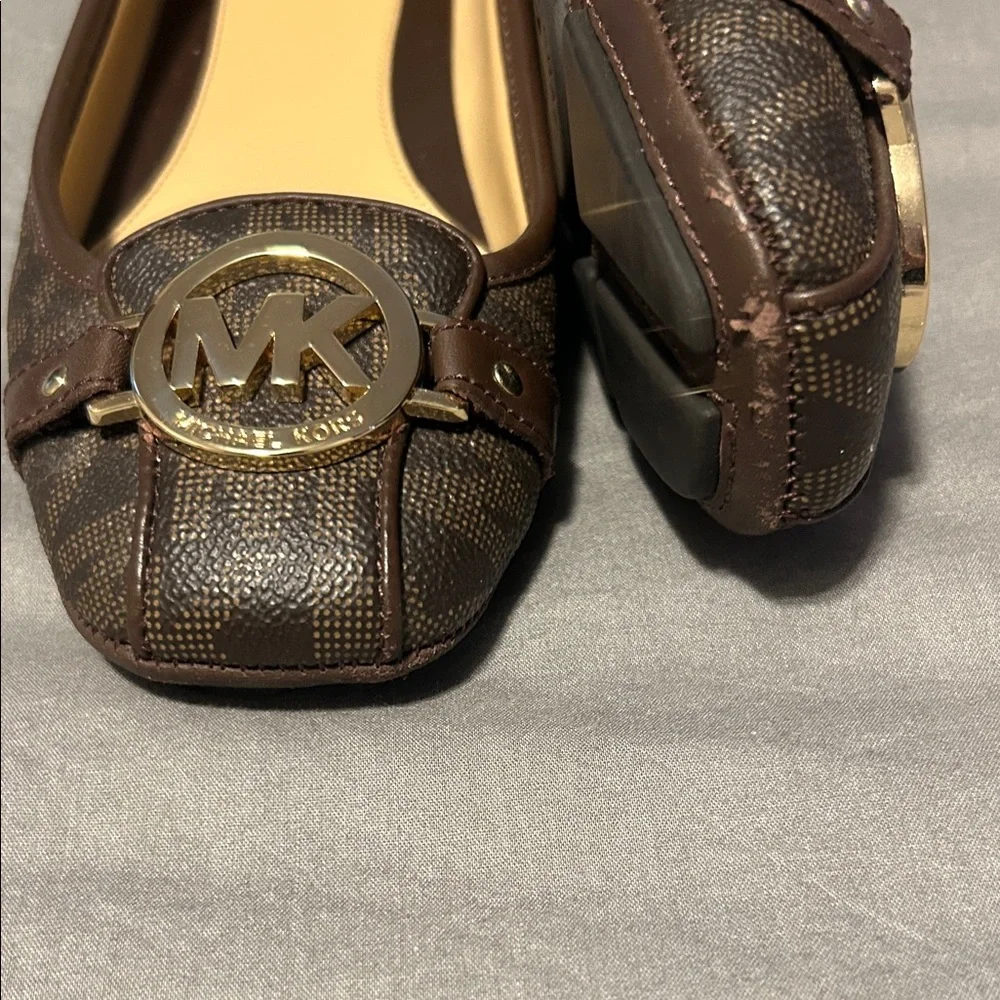 Michael Kors Women's Brown MK Logo Ballet Flats