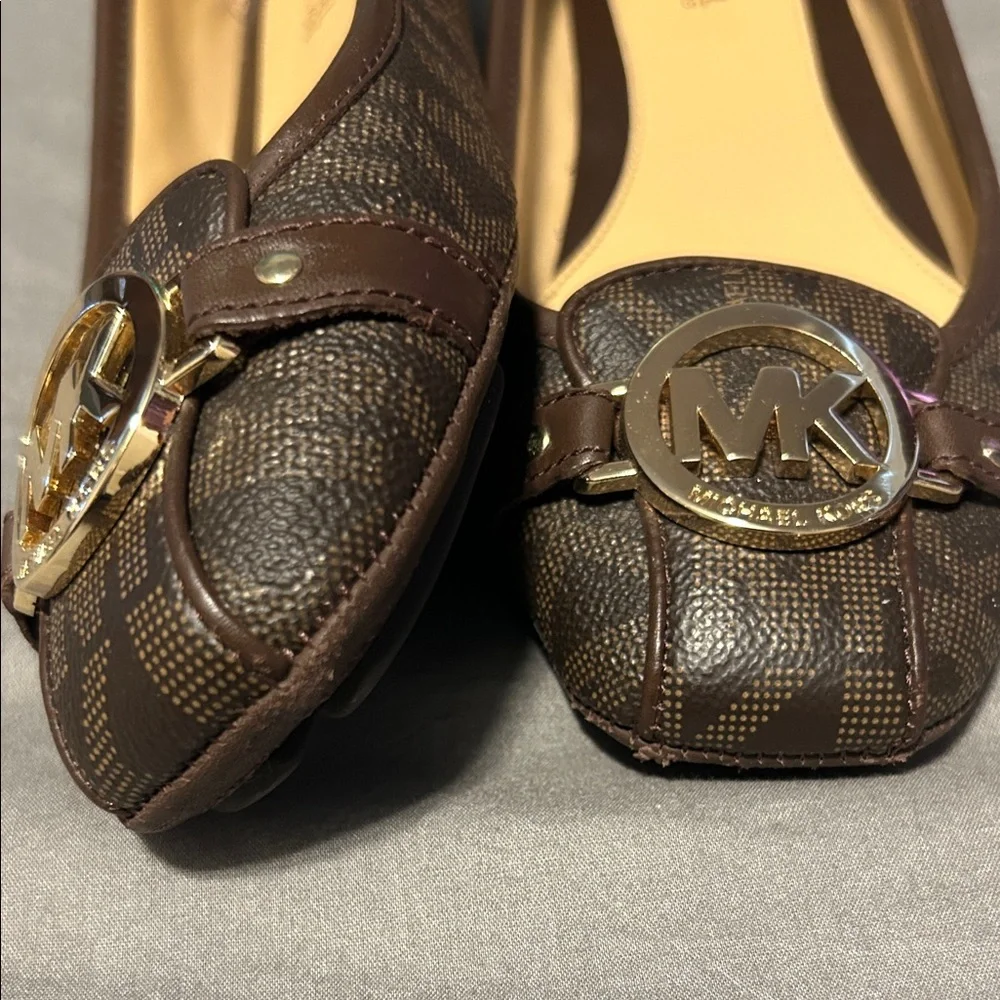 Michael Kors Women's Brown MK Logo Ballet Flats