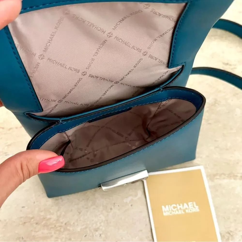 NWT! MICHAEL KORS Cece Teal Handbag, Small, MSRP.$448
