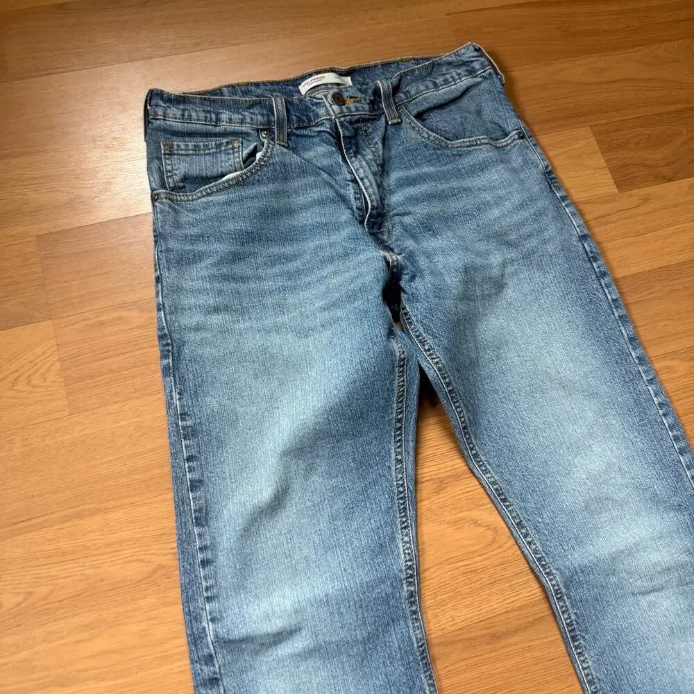 Men's Levi's Strauss Signature Bootcut Light Wash Denim Blue Jeans Sz 32 x 34