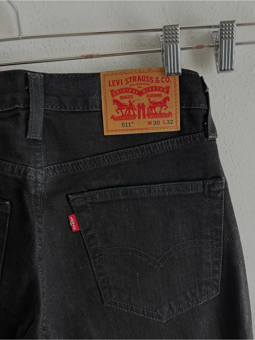 Levi's 511 Slim Jeans Men's Size 30x32 Black Denim Stretch Classic
