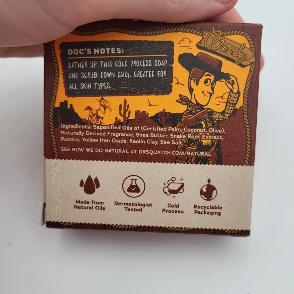 Set of 3 Dr. Squatch Jukebox Toy Story Natural Bar Soap 5oz Woody Buzz Jessie
