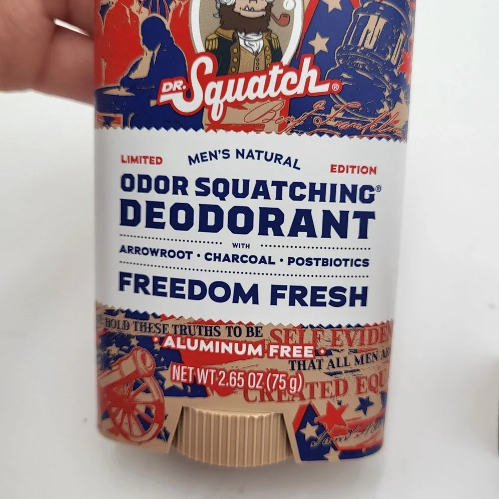 Dr. Squatch Freedom Fresh Aluminum Free Deodorant 2.65oz Zero Grit Bar Soap 5oz