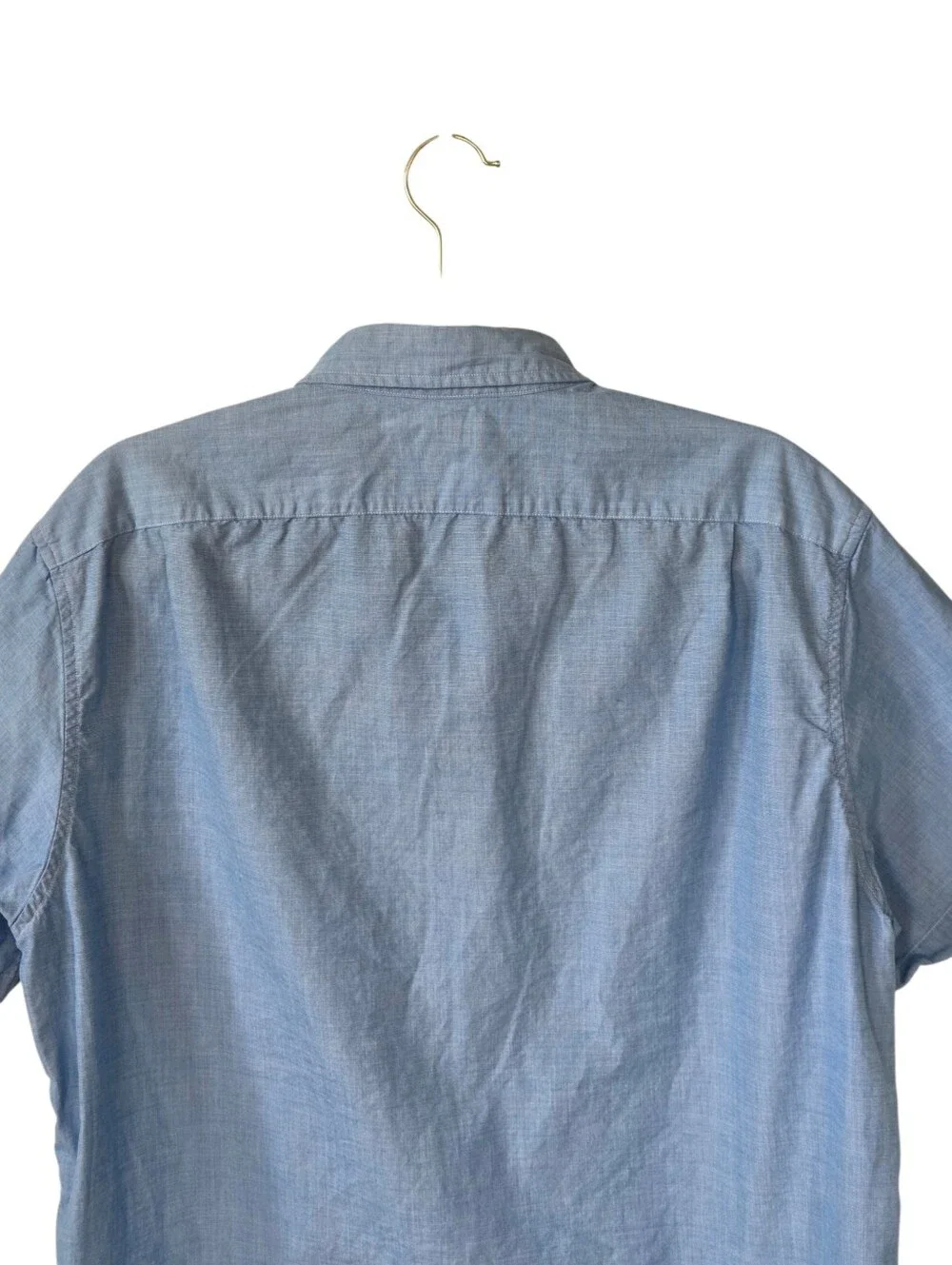 J.Crew Mens XL Secret Wash End on End Cotton Short Sleeve Shirt Coastal Prep