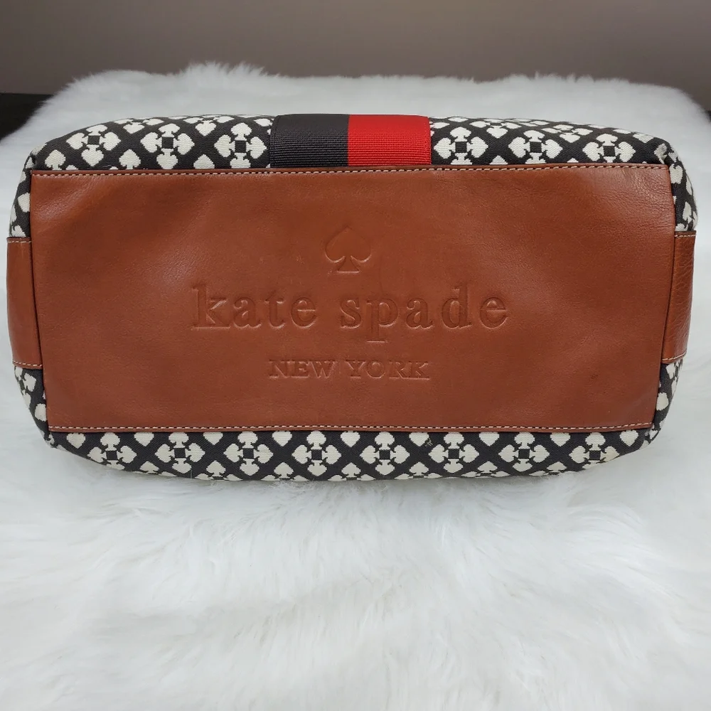 kate spade stripe leather
