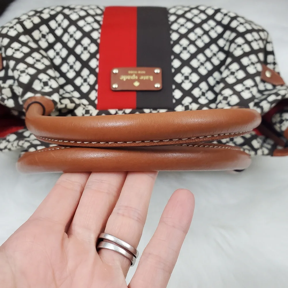 kate spade leather patterned trim
