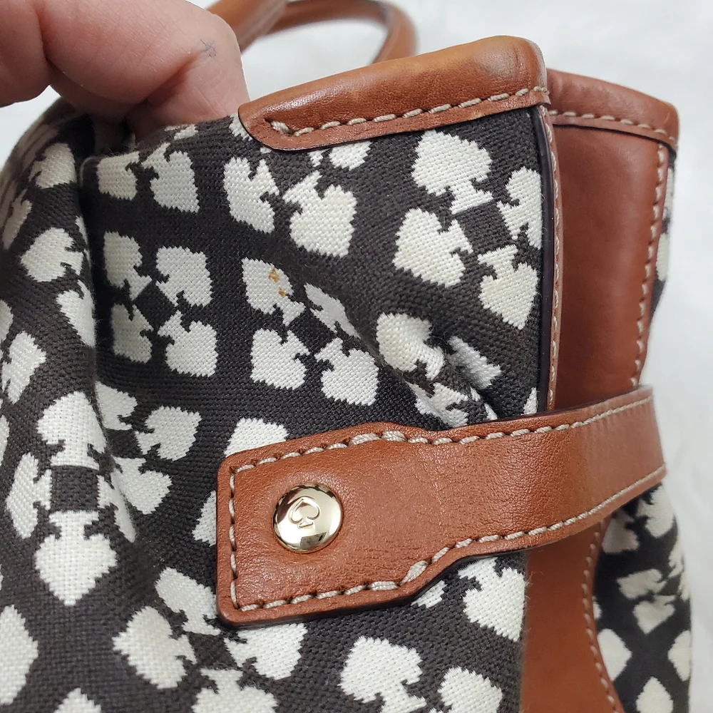 kate spade structured patterned tan