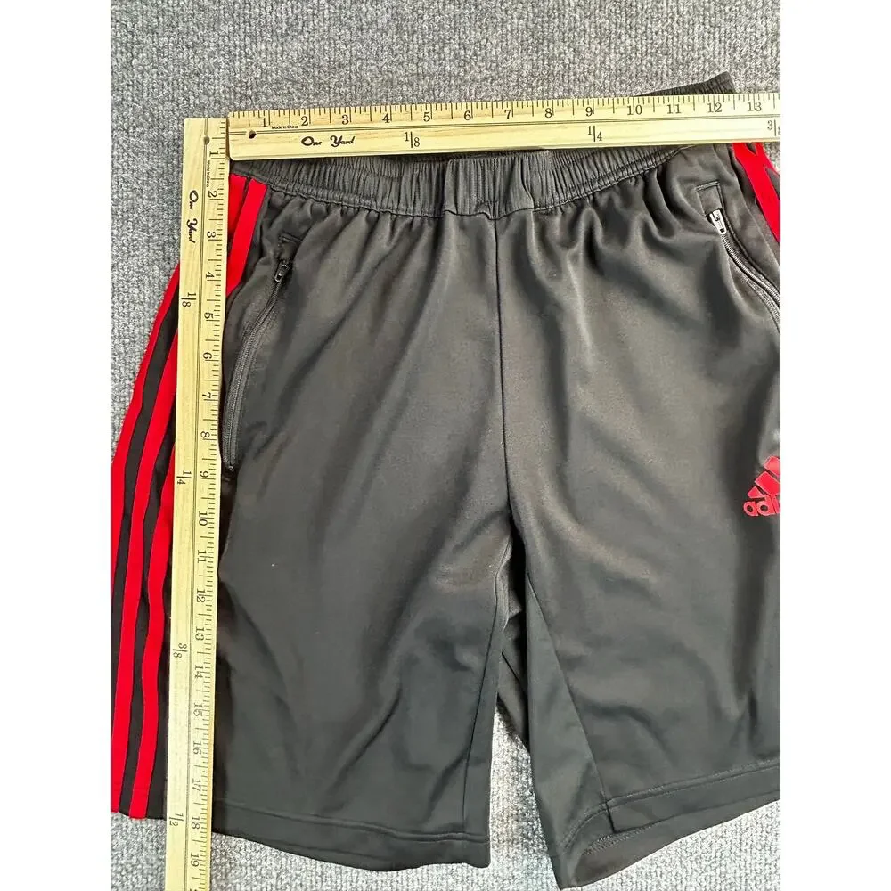 Adidas D2M Primeblue Shorts Mens Medium Black Red AEROREADY Zip Pockets