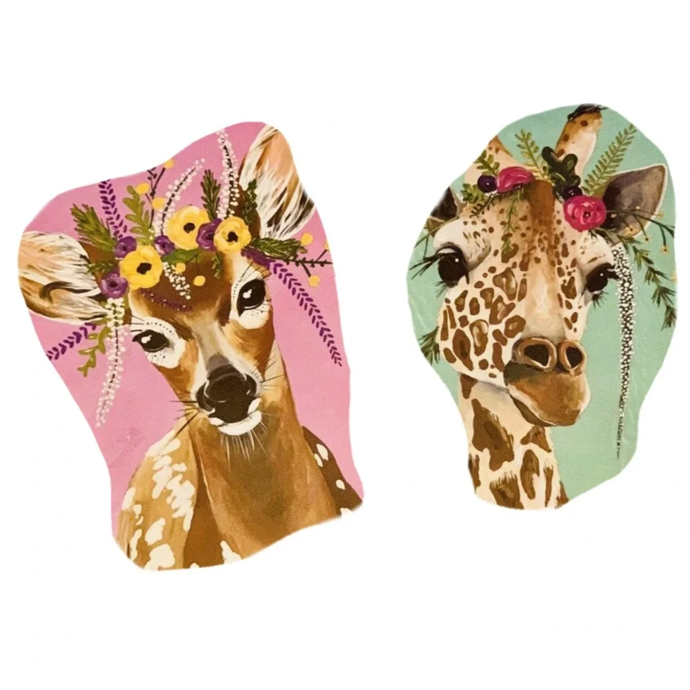 OCS Floral Crown Giraffe & Deer 2-Pack Notebooks (EBD03)