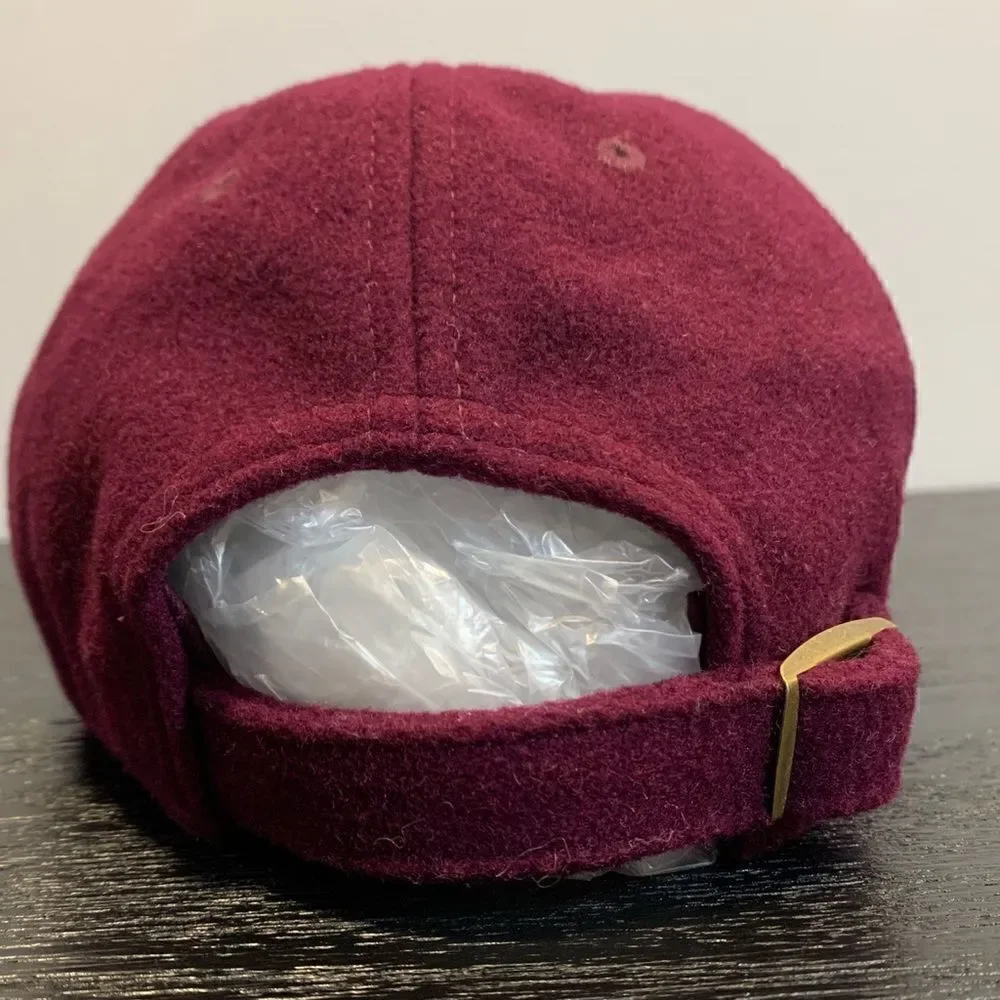 Victoria's Secret PINK Logo Wool blend Baseball Cap Maroon