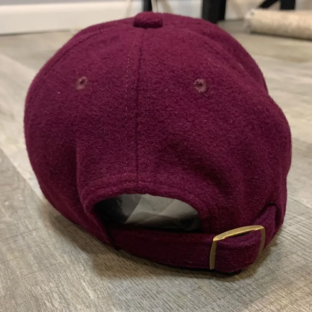Victoria's Secret PINK Logo Wool blend Baseball Cap Maroon