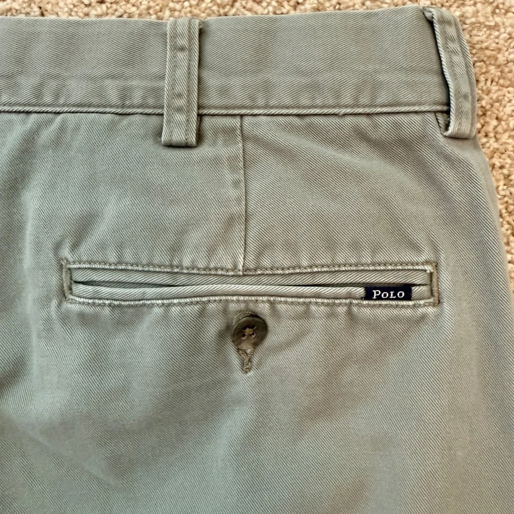 Polo Ralph Lauren Chinos Mens 34/30-32 Grey Classic Fit Cotton Twill Pants