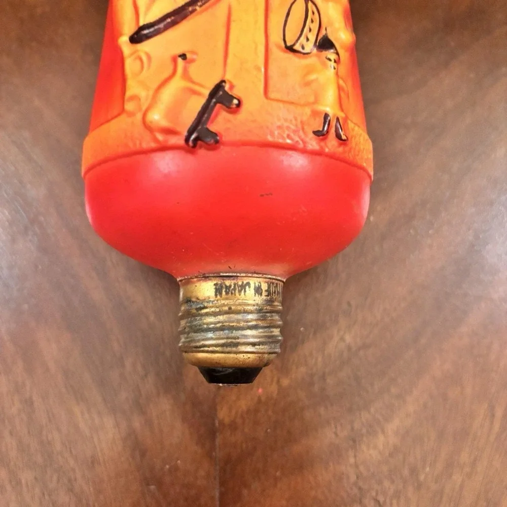 Vintage Belsnickel Santa Claus Figural Christmas Light Bulb 9