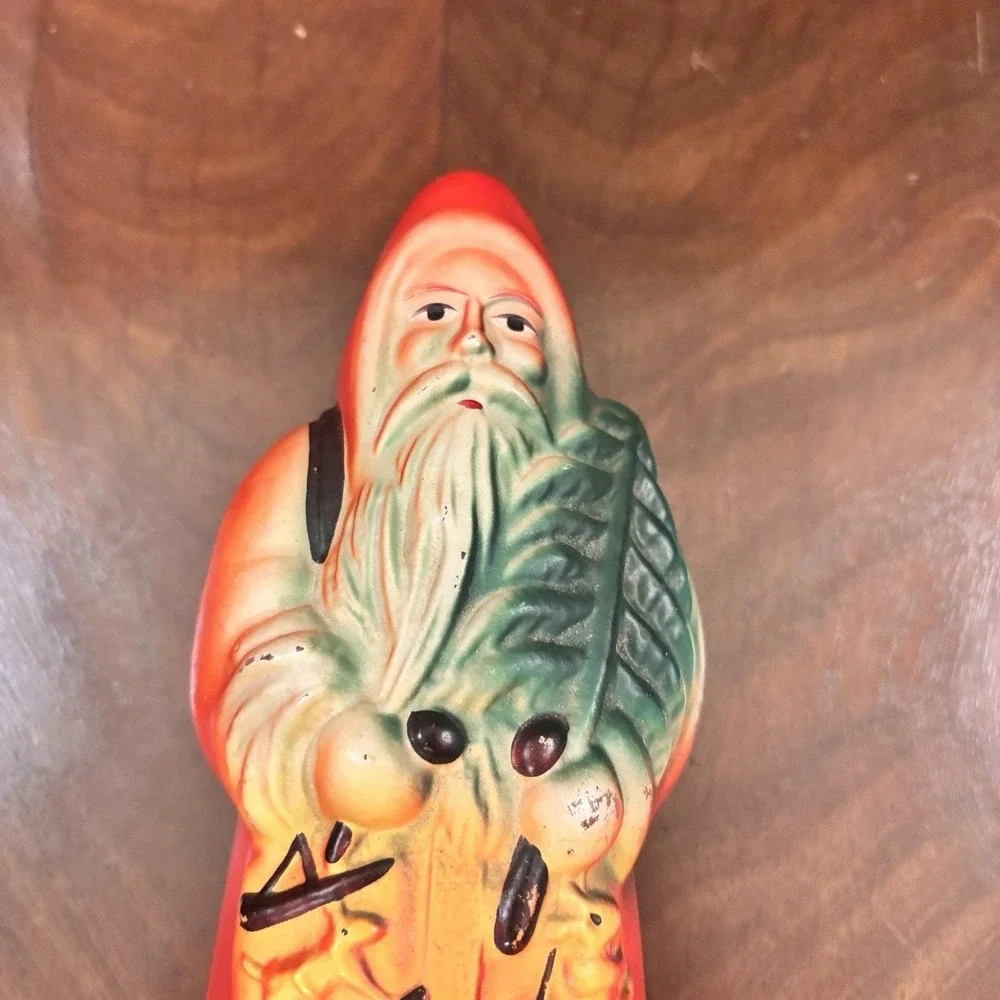 Vintage Belsnickel Santa Claus Figural Christmas Light Bulb 9
