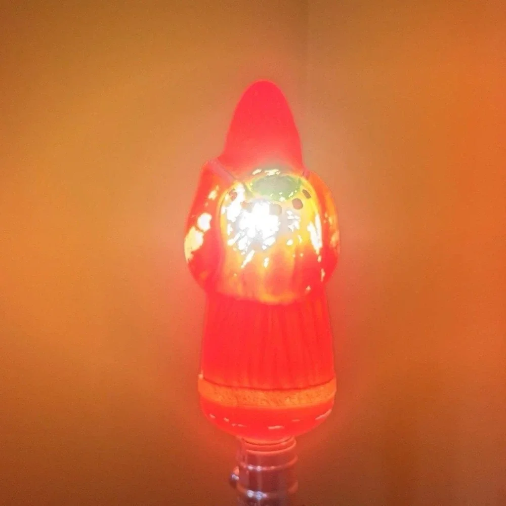 Vintage Belsnickel Santa Claus Figural Christmas Light Bulb 9
