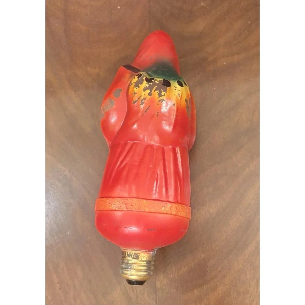 Vintage Belsnickel Santa Claus Figural Christmas Light Bulb 9