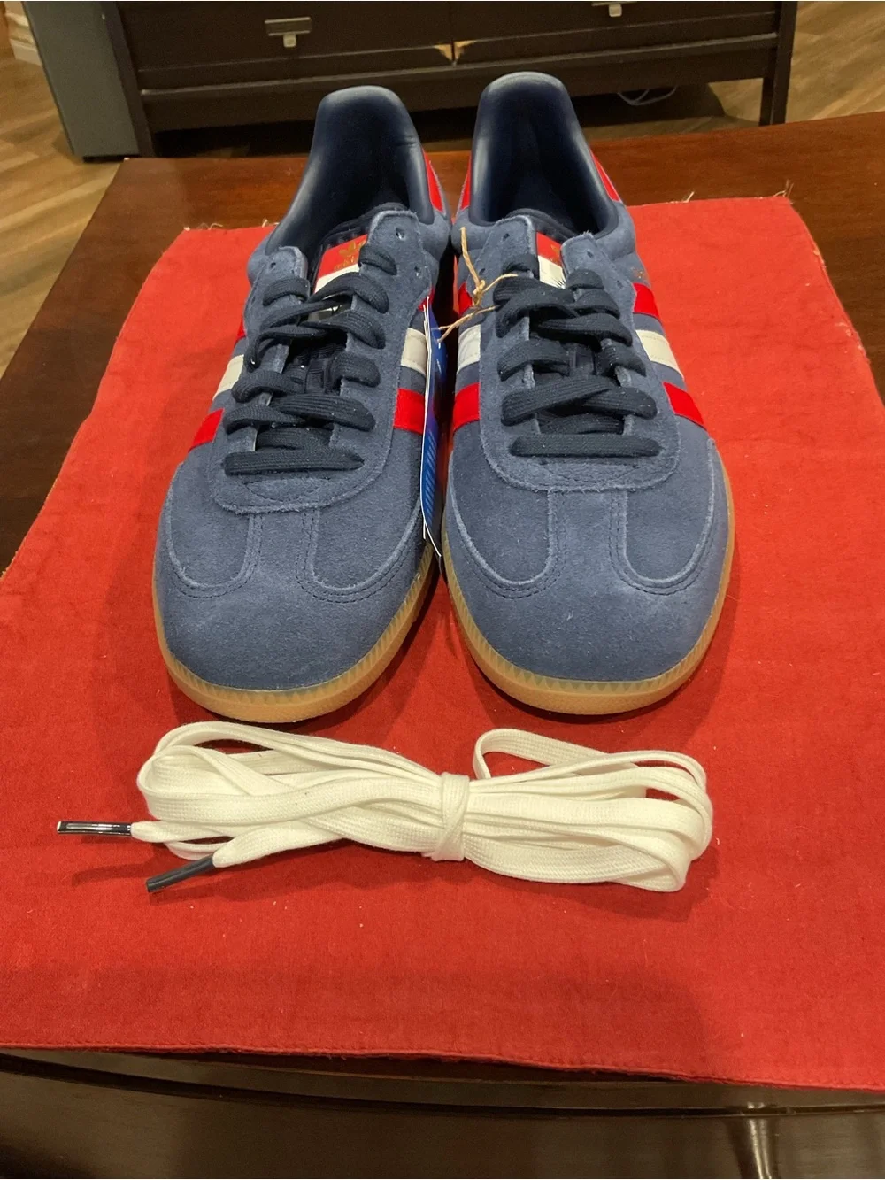 adidas navy suede