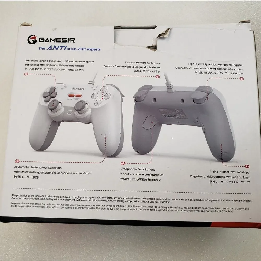 GameSir Tegenaria Lite Wired Gaming Controller Serene White Anti-Drift Joysticks
