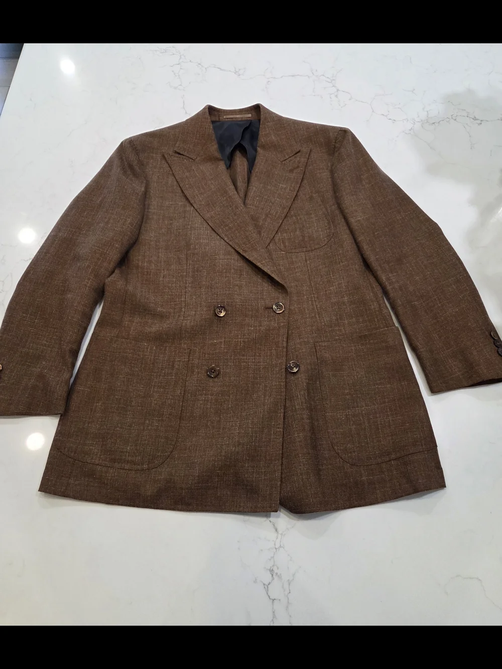 Spier & Mackay Brown Double-Breasted Sport Coat - Size 40 Contemporary