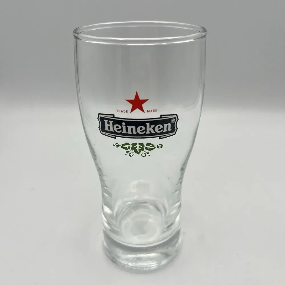 Heineken Red Star Logo .25L Beer Glass Gorgeous Twelve Oz Glass
