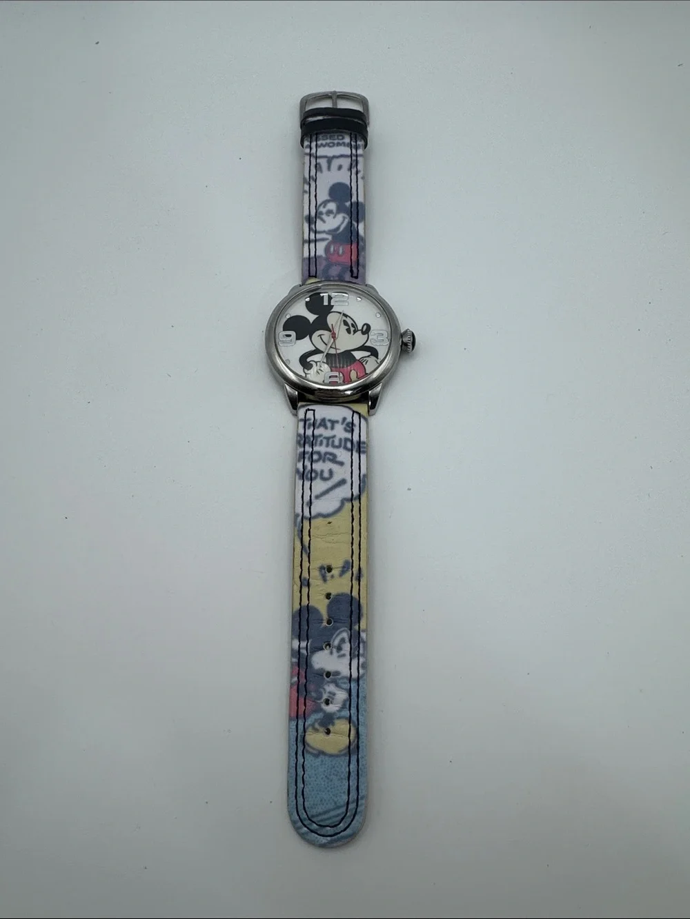 Disney Mickey Mouse Comics Cartoon Watch Large Case Needs Battery