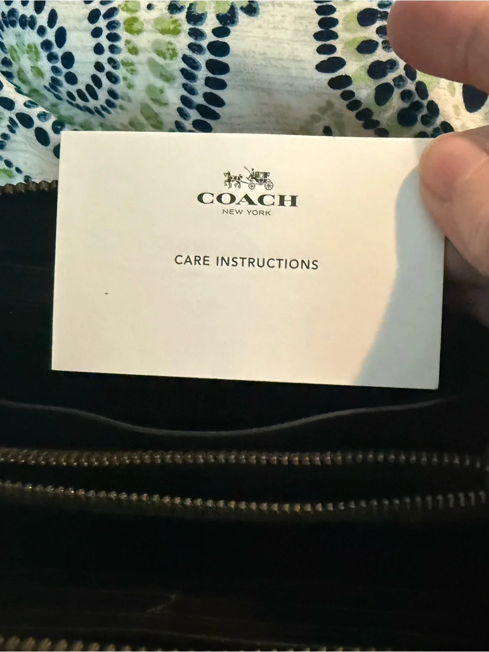 Coach accordion zip