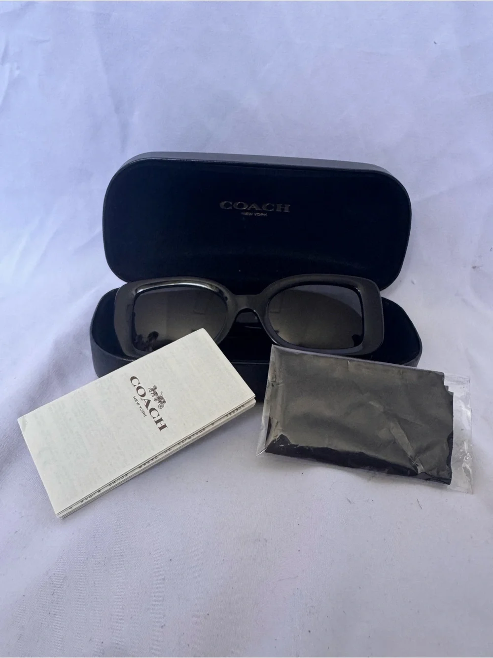 Coach Black Oversized Rectangular Women’s Sunglasses