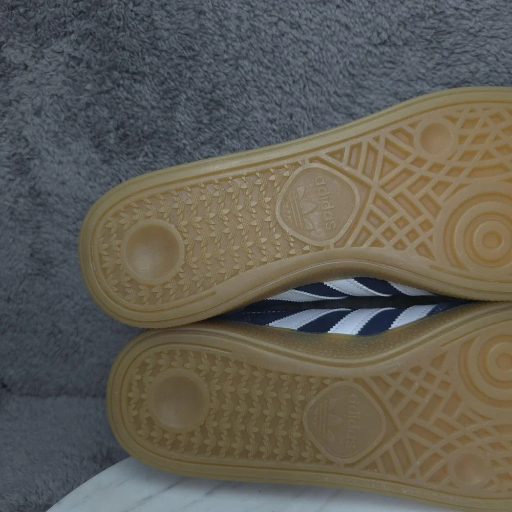 Adidas Sporty & Rich Shoes Mens Size 10.5 Blue White Suede Low Top Gum Sneakers