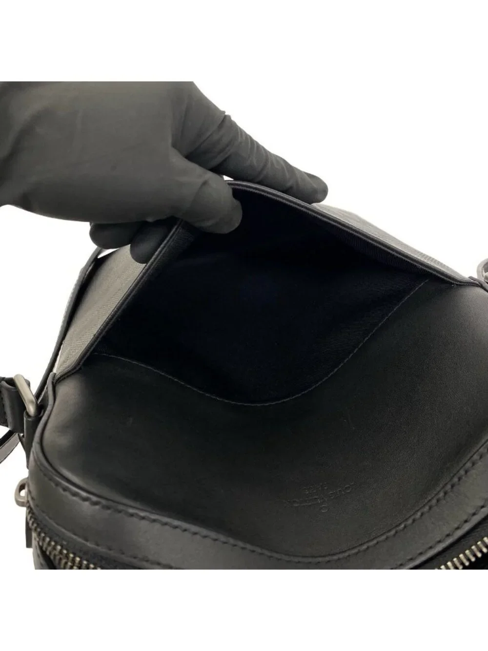 Louis Vuitton Pochette District Damier Infini Leather Shoulder Bag Black