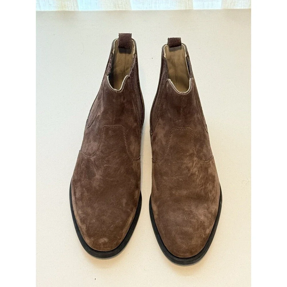 Kiton Suede Brown Chelsea Boots  - Made In Italy