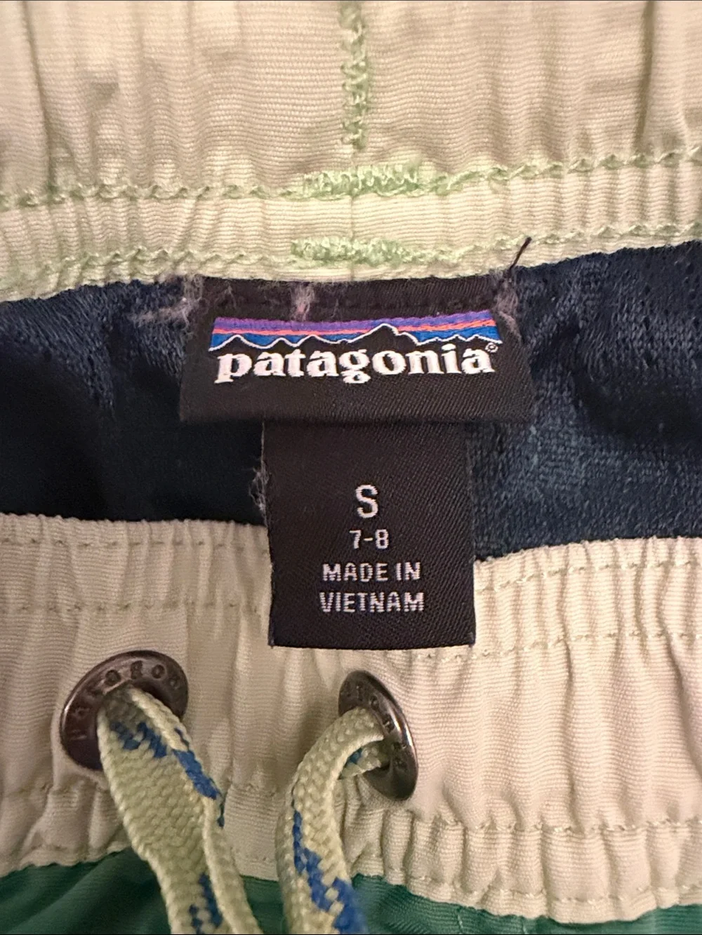 Patagonia Boy’s Green Swim Trunks with Liner