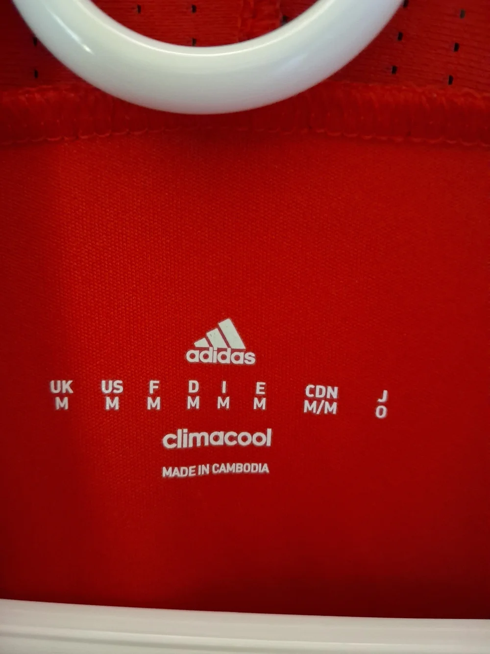 adidas Tiro 17 Men’s Red Athletic V-Neck Jersey with White Trim