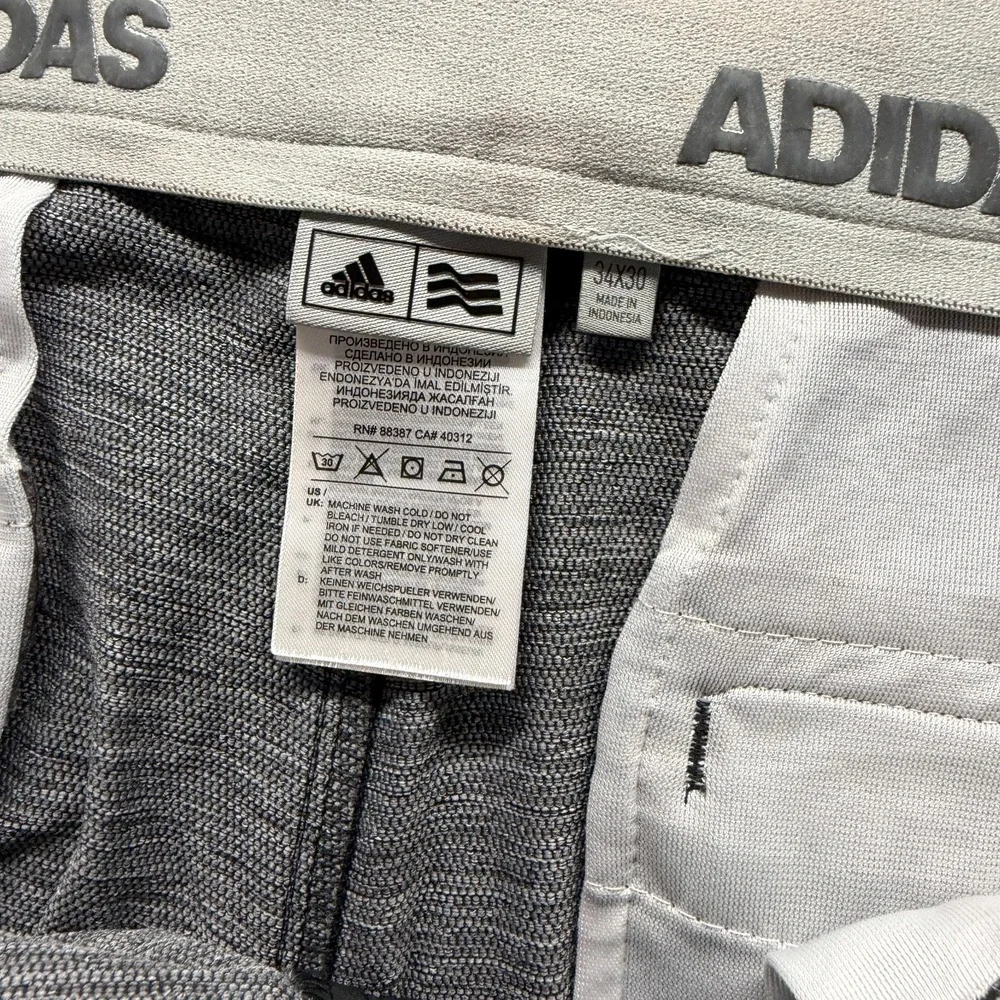 Adidas Pant Men's 34x30 Black Nylon Golf Straight Performance Sports Stretch