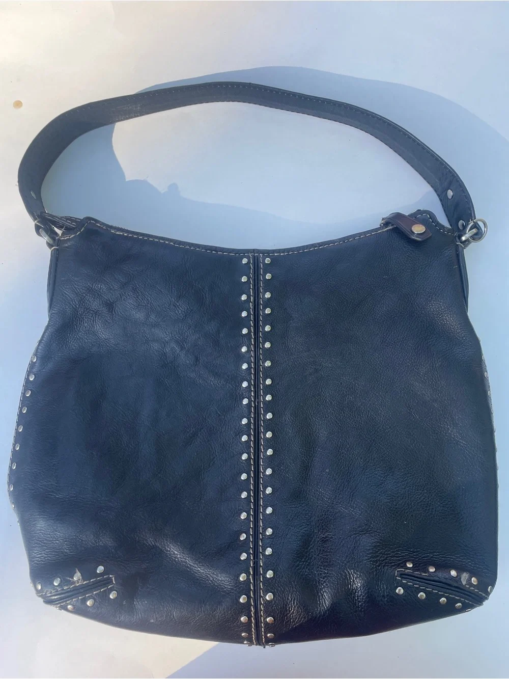 Vtg Michael kors Astor large leather hobo bag.
