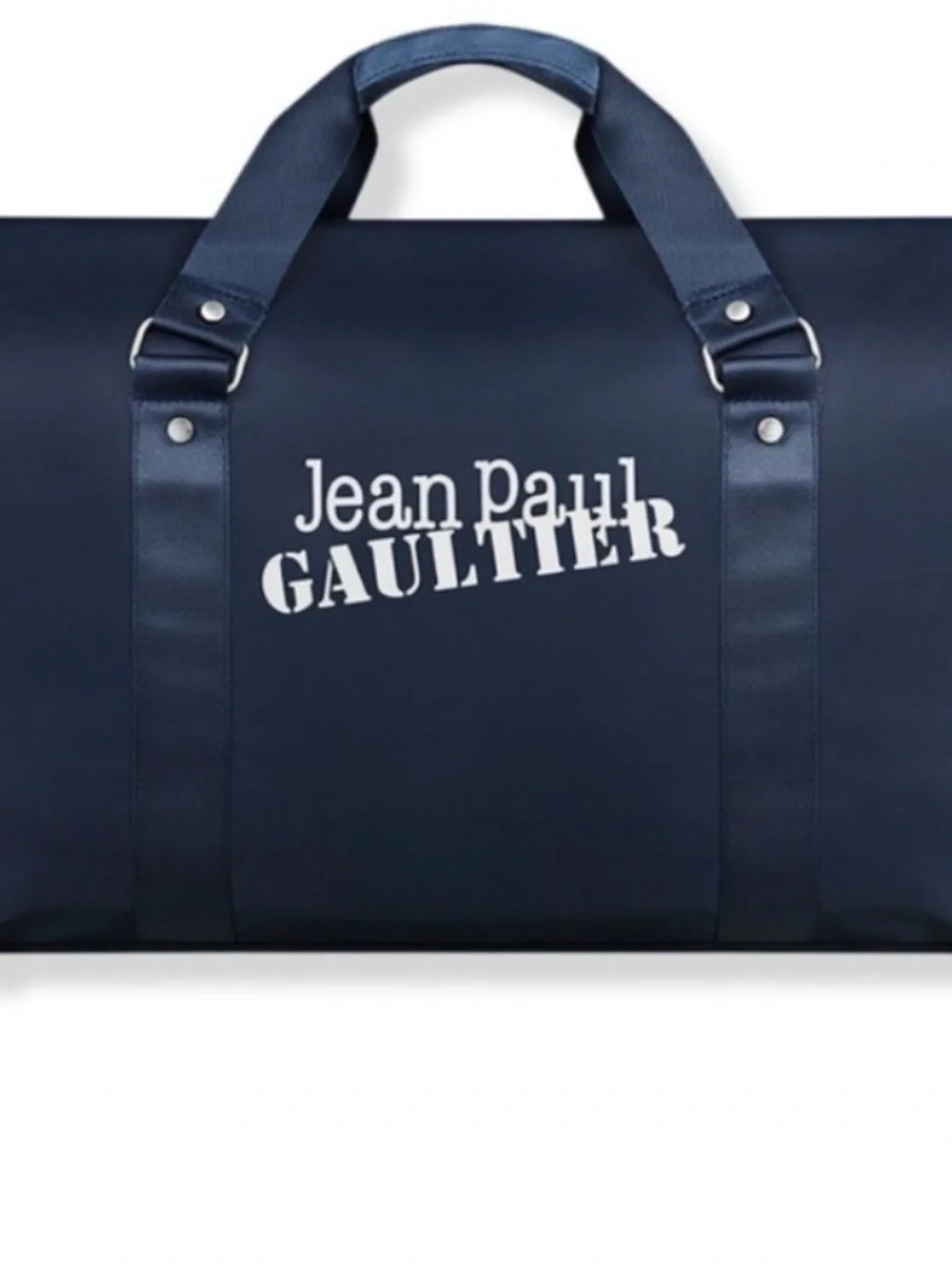 Jean Paul Gaultier Navy Duffel Bag with White Logo
