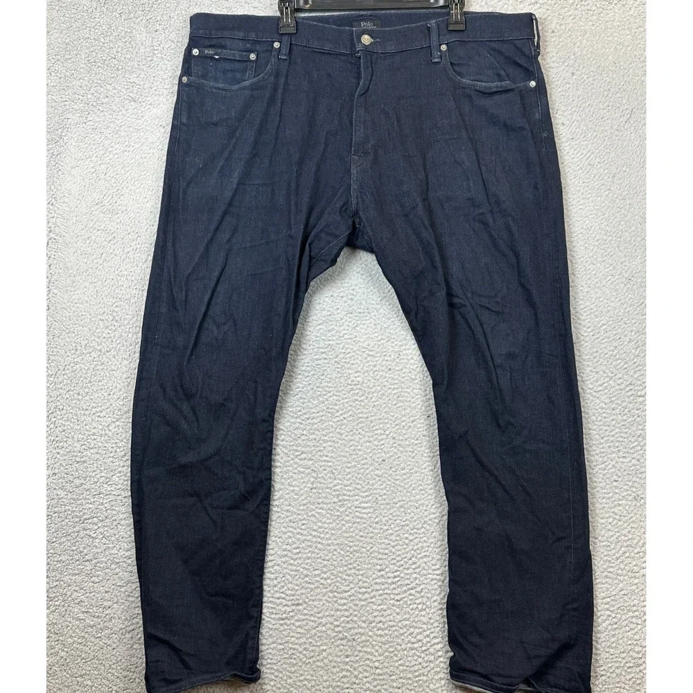 Polo Ralph Lauren Jeans Mens 42X32 Hampton Relaxed Straight Dark Indigo Denim