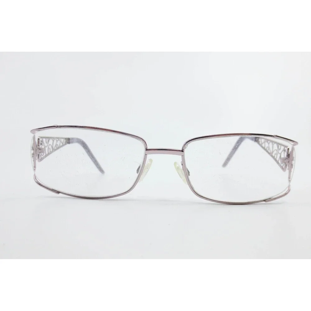 Just Cavalli Zaffiro 419 Eyeglass Frames Purple Metal Filigree Rectangular